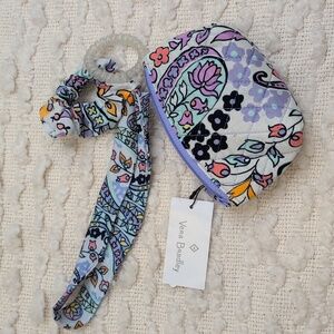 Vera Bradley NWT Maddalena Paisley 4 Piece Pouch Hair Accessories Scrunchie